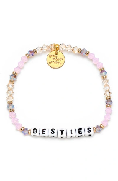 Little Words Project Besties Stretch Bracelet In Blush-lilac