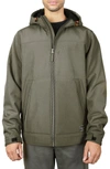 Hawke And Co Softshell Bonded Sherpa Jacket In Loden