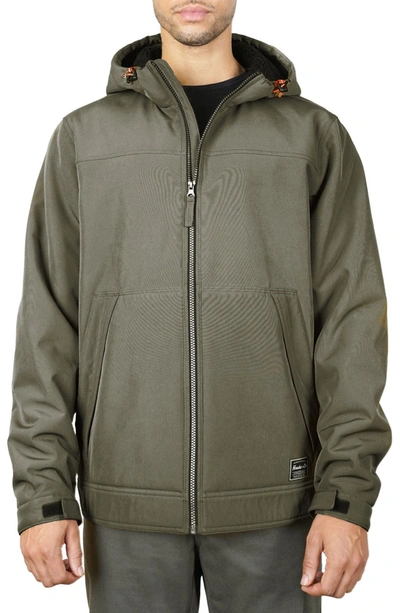Hawke And Co Softshell Bonded Sherpa Jacket In Loden