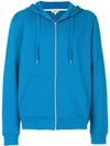 Kenzo Logo-print Cotton-jersey Hoody In Blue