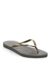 Havaianas Textured Rubber Thong Flip-flops In Olive