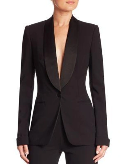 Ralph Lauren Iconic Style Wool & Silk Sawyer Jacket In Black
