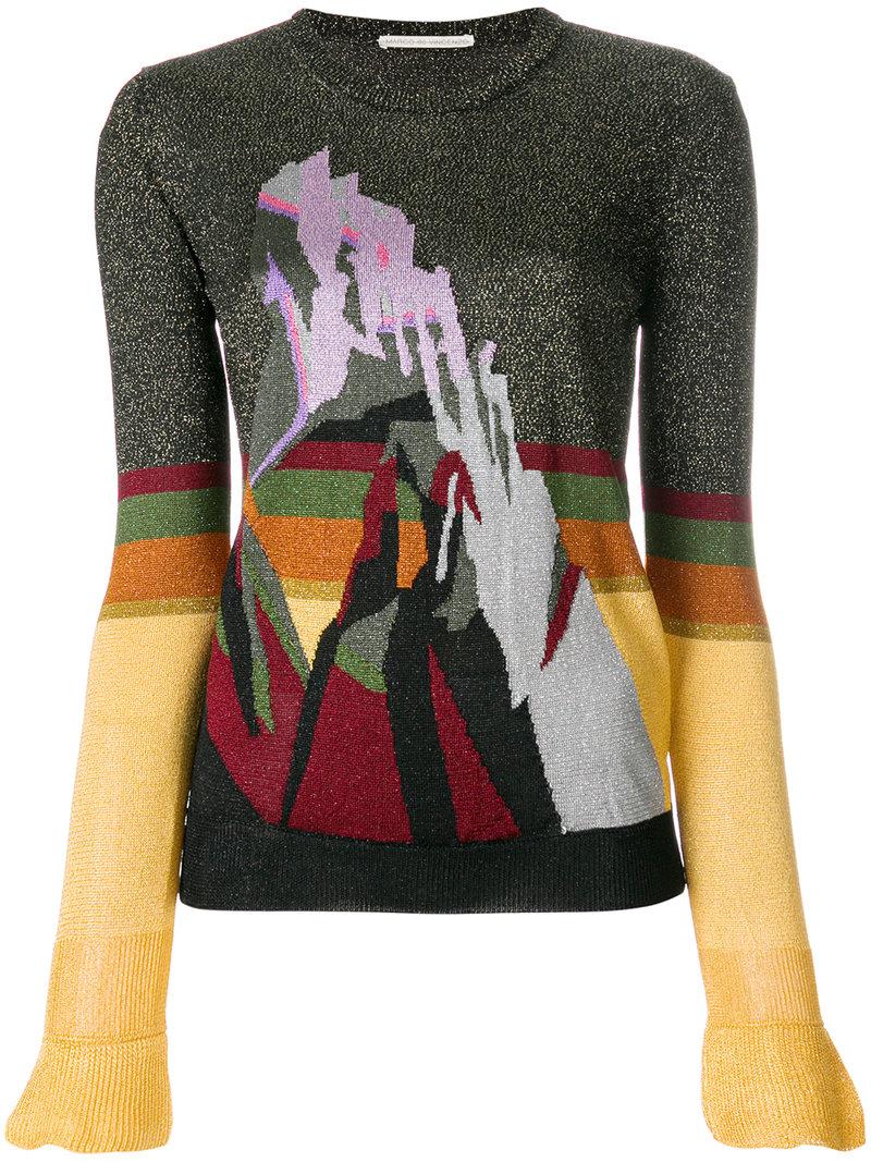 Marco De Vincenzo Contrast Colour Printed Sweater | ModeSens