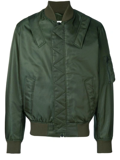 Kenzo Nylon Green Bomber Jacket