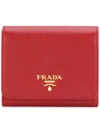 Prada Trifold Wallet - Red