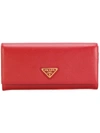 Prada Classic Continental Wallet - Red