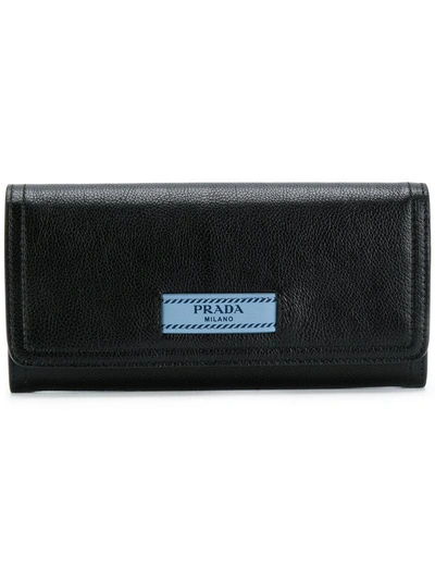 Prada Etiquette Continental Wallet - Black