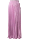 Valentino Pleated Maxi Skirt In Pink