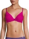 Chantelle Festivite Lace Plunge Bra In Fuchsia