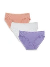 Natori Bliss Girl Briefs/set Of 3 In Periwinkle