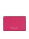 Smythson Panama   Leather Cardcase 771 In Fuchsia