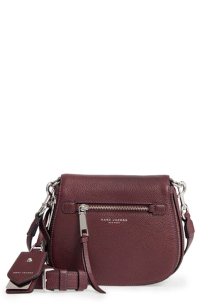 Marc Jacobs Small Recruit Nomad Pebbled Leather Crossbody Bag - Purple In Blackberry/silver