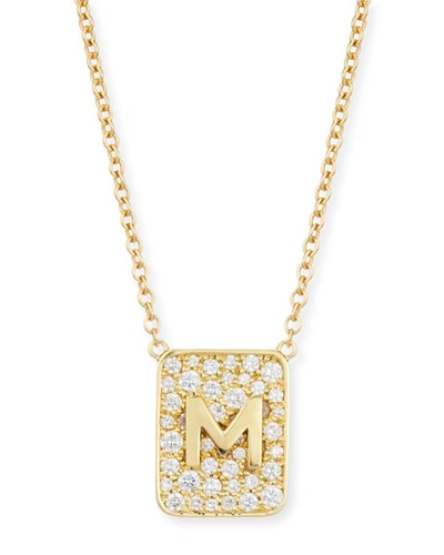 Jemma Wynne Personalized Diamond Tablet Necklace In 18k Gold