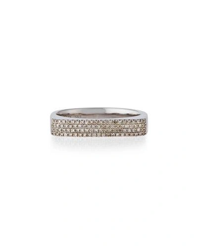 Ef Collection 14k Gold Jumbo Bar Ring With Diamonds In White Metallic