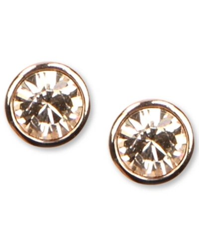 Givenchy Earrings, Rose Gold-tone Crystal Element Stud Earrings