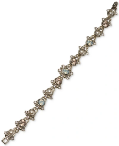 Marchesa Marachesa Gold-tone Imitation Pearl & Crystal Link Bracelet