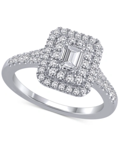 Marchesa Certified Diamond Vintage Inspired Engagement Ring (1 Ct. T.w.) In 18k White Gold, Created For Macy'