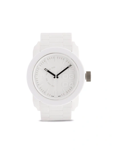 Diesel Men's White Silicone Strap Watch 44mm Dz1436