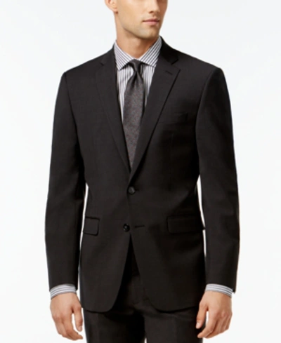 Calvin Klein Men's Slim-fit Wool Infinite Stretch Suit Jacket In Black Beauty
