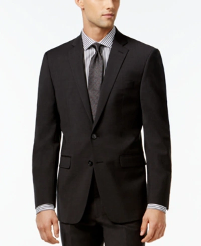 Calvin Klein Men's Slim-fit Wool Infinite Stretch Suit Jacket In Schwarz