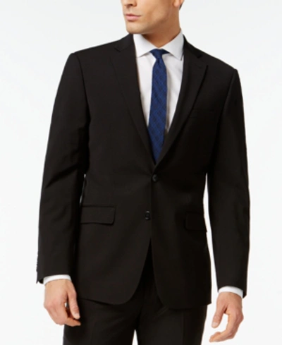 Calvin Klein Men's Slim-fit Wool Infinite Stretch Suit Jacket In Black