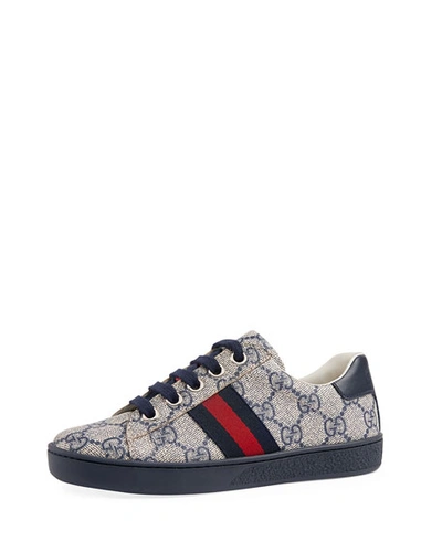 Gucci New Ace Gg Tennis Shoe, Toddler/kids In Multi Pattern