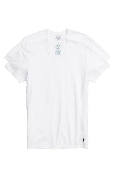 Polo Ralph Lauren 3-pack V-neck T-shirts In White