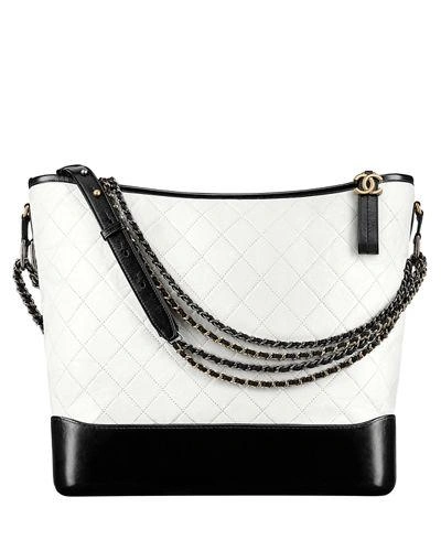 Chanel 's Gabrielle Large Hobo Bag In White/black