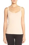 On Gossamer Reversible Stretch Cotton Camisole In Champagne