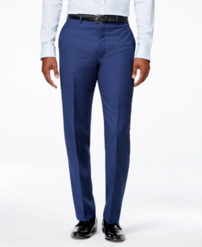 Calvin Klein Men's Slim-fit Wool Infinite Stretch Suit Pants In Blue