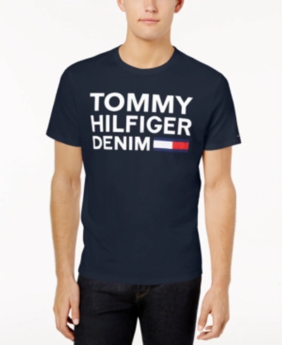 Tommy Hilfiger Denim Men's Graphic-print T-shirt In Navy Blazer
