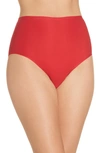 Chantelle Lingerie Soft Stretch High Waist Briefs In Poppy Red