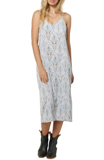 O'neill Izzy Satin Slipdress In Xenon Blue