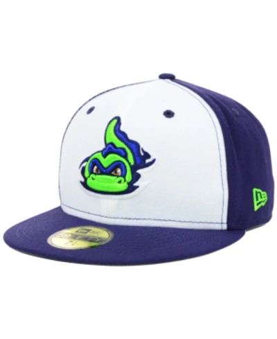 New Era Vermont Lake Monsters 59fifty Cap In Lightnavy/white