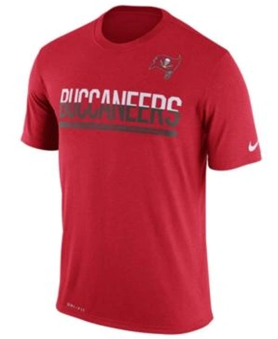 Nike Men's Tampa Bay Buccaneers Team Practice T-shirt In Red