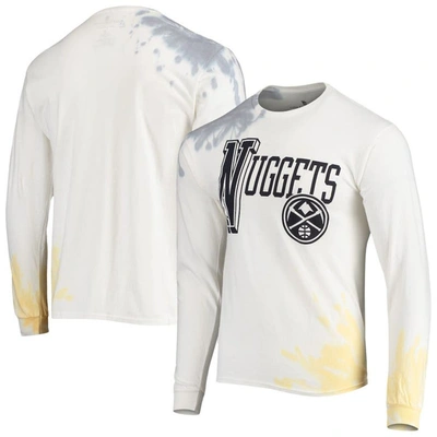 Junk Food Men's White Denver Nuggets Tie-dye Long Sleeve T-shirt