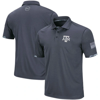 Colosseum Men's Big And Tall Charcoal Texas A M Aggies Oht Military-inspired Appreciation Digital Camo Polo Sh