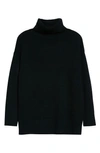 Nordstrom Signature Turtle Neck Cashmere Tunic Sweater In Black