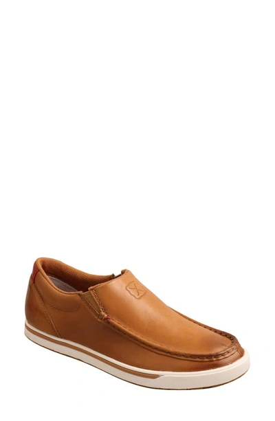 Twisted X Kicks Leather Moc Toe Slip-on In Tan