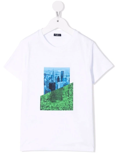 Il Gufo Kids' Graphic-print Cotton T-shirt In White