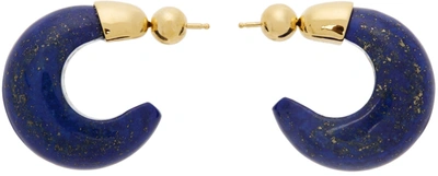 Sophie Buhai Gold Vermeil Lapis Lazuli Hoop Earrings In Blue Multi