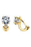 Crislu Cubic Zirconia Pavé Clip-on Earrings In Pearl/ Ivory