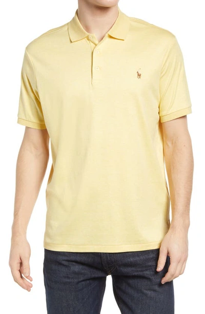 Polo Ralph Lauren Cotton Solid Classic Fit Polo Shirt In Yellow