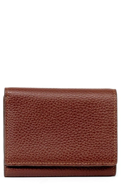 Pinoporte Alfa Leather Wallet In Mahogany