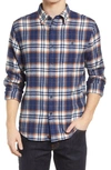 The Normal Brand Stephen Regular Fit Gingham Flannel Button-up Shirt In Auburn Plaid