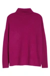 Nordstrom Signature Cashmere Mock Neck Sweater In Pink Plumier