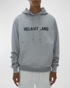 Helmut Lang Cotton Logo Print Hoodie In Vapor Heather