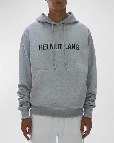 Helmut Lang Cotton Logo Print Hoodie In Vapor Heather