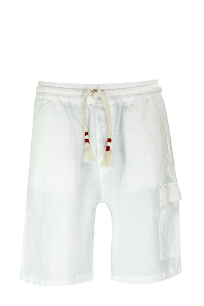 Mc2 Saint Barth Marseille 11n Linen Shorts In White