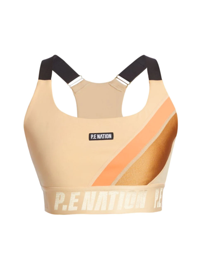 P.e Nation P.e. Nation Womens Comeback Sports Bra In Wheat